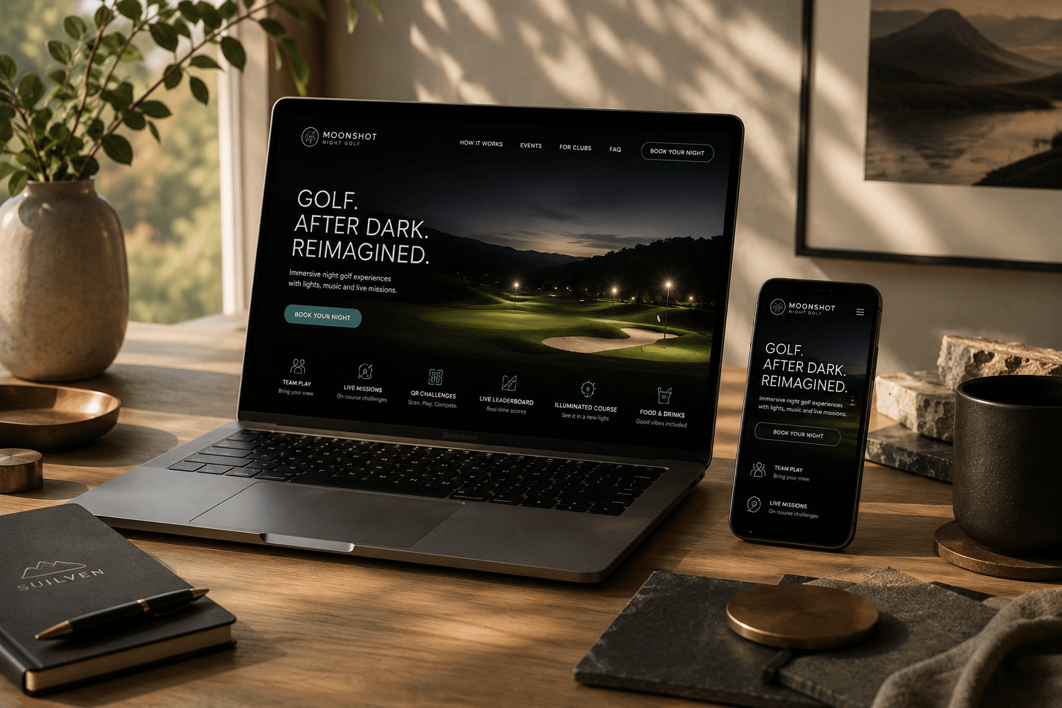 Moonshot Night Golf illuminated experience